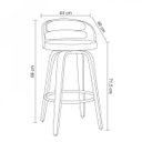 Ver imagem 7 de Banqueta para Cozinha Alta Giratória Madeira Roma