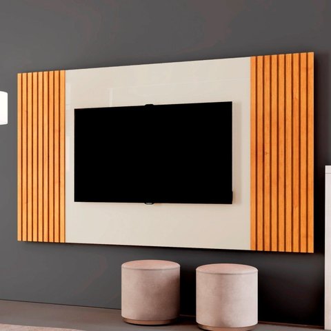 Painel Vertex (Piazza) Ripado 237 cm Off White/Naturalle Mavaular
