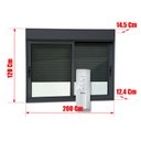 Ver imagem 2 de Janela Alum.Elite 2F.Móv.c/Pers.Integ.Mot.Cont.Rem 120x200 V.Lis.Preto Brimak