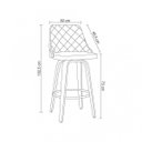 Ver imagem 4 de Banqueta para Cozinha Alta Giratória Madeira Maciça Milão