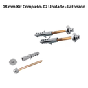 Ver imagem 2 de Parafuso P/ Vaso Sanitário 8 Mm Kit Completo 2 Un Latonado