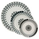 Ver imagem 1 de Kit Pratos Rasos Fundos e Sobremesa Donna Folk Oxford Cerâmica 24 Peças
