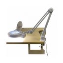 Ver imagem 2 de Lupa Mesa Bancada Profissional Led Lente Cristal Ótico Bivolt Aumento 8x Fixador Morsa Lp-700
