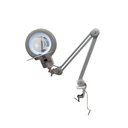 Ver imagem 1 de Lupa Mesa Bancada Profissional Led Lente Cristal Ótico Bivolt Aumento 8x Fixador Morsa Lp-700