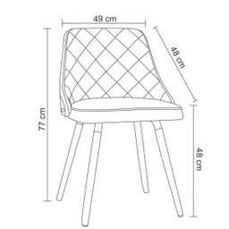 Cadeira para Sala de Jantar Milão Cadeiras - 4