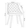 Cadeira para Sala de Jantar estofada Milão - 4