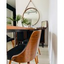 Ver imagem 3 de Cadeira para Sala de Jantar Estofada Milão Prata/Preto