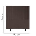 Ver imagem 3 de Cabeceira Estofada Cama Box Solteiro Grécia 90cm Courino:marrom