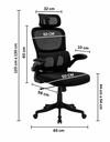 Ver imagem 3 de Cadeira Escritório Ergonômica Premium Kazartte - Preta