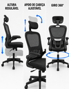 Ver mais imagens de Cadeira Escritório Ergonômica Premium Kazartte - Preta