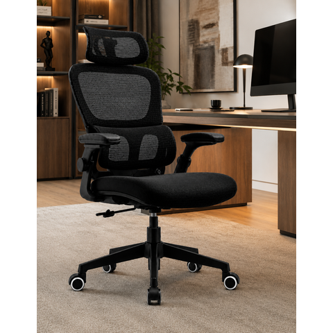 Cadeira Escritório Ergonômica Premium Kazartte - Preta