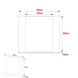 Espelheira para Banheiro 60cm Multimóveis CR10090 Amêndoa - 3