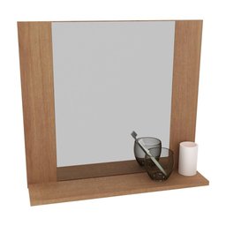 Espelheira para Banheiro 60cm Multimóveis CR10090 Amêndoa - 1