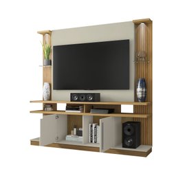 Estante Home para TV até 60 Polegadas  com Led e Prateleiras de Vidro York - 6