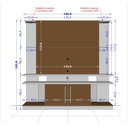 Ver imagem 4 de Estante Home para TV até 60 Polegadas 183CMX180CM com LED e Prateleiras de Vidro York Marrom