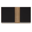Ver imagem 5 de Armário Aéreo 100cm 2 Portas Indiana Castanho/Preto - Lumil Móveis