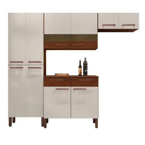 Cozinha Completa com Balcão 10 Portas Nala Kits Paraná