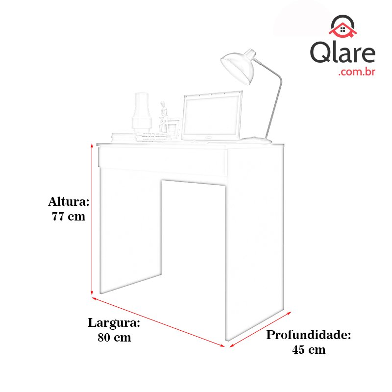 Mesa para Computador AJL Branco - AJL Móveis