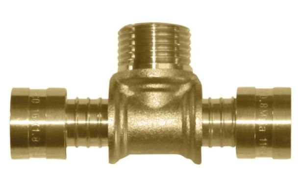 Te Pex para Água Terminal Macho 16x1/2 Metálico Amanco - 1