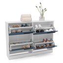Ver imagem 3 de Sapateira Lisboa com 4 Gavetas 110x92cm Azul/Branco 250690