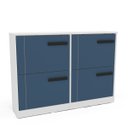 Ver imagem 2 de Sapateira Lisboa com 4 Gavetas 110x92cm Azul/Branco 250690