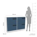 Ver imagem 4 de Sapateira Lisboa com 4 Gavetas 110x92cm Azul/Branco 250690