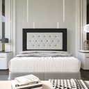Ver imagem 1 de Cabeceira Casal 1,40m Havana Suede Preto SKY MOBILE