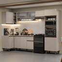 Ver imagem 1 de Armário de Cozinha Completa de Canto 385cm Crema Nice Madesa 03 Crema