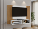 Ver imagem 1 de Painel Ripado para TV até 42 Polegadas 120CMX90CM 2 Nichos Navi Branco