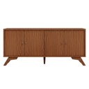 Ver imagem 2 de Buffet Aparador Retrô 4 Portas Lisa 100% MDF 180cm Marrom Pinhão