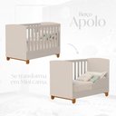 Ver imagem 6 de Quarto de Bebê Completo Berço 2 em 1, Cômoda e Guarda Roupa MDF Apolo Reller Areia Fosco