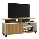 Ver imagem 3 de Rack com Impressão Ripada para TV até 52 Polegadas 136cm 5 Rodízios Topázio Branco