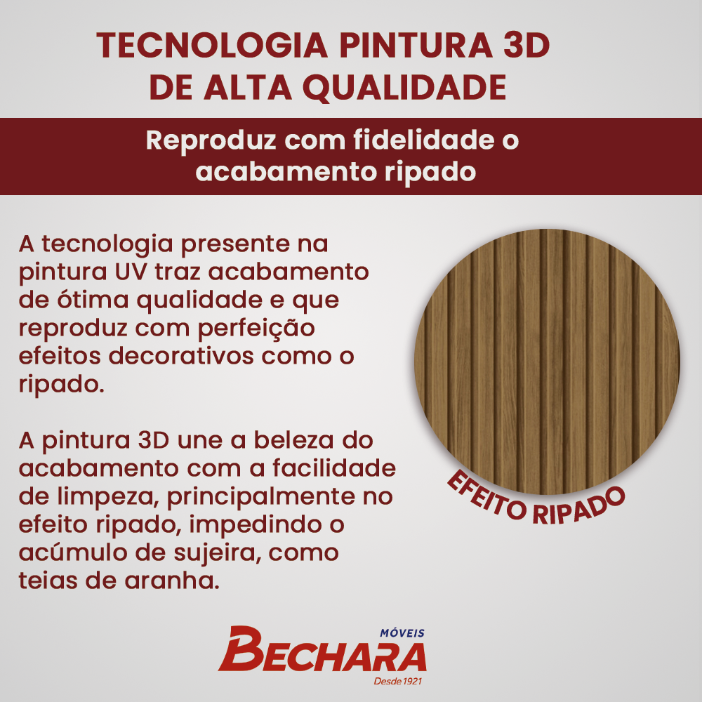 Rack para TV até 52 Polegadas com 5 Rodízios Topázio - 7