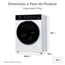 Ver imagem 5 de Lava e Seca 11,5kg Branca Slim Conectada Midea MF205D115WB/Wk-02 - 220V