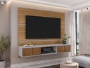 Ver imagem 1 de Painel para TV até 65 Polegadas 160CMX136CM 2 Portas Âmbar Marrom