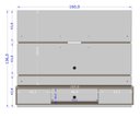Ver imagem 4 de Painel para TV até 65 Polegadas 160CMX136CM 2 Portas Âmbar Bege