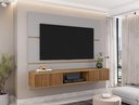 Ver imagem 1 de Painel para TV até 65 Polegadas 160CMX136CM 2 Portas Âmbar Bege