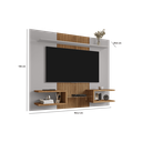 Ver imagem 4 de Painel Ripado para TV até 55 Polegadas 163,2CMX136CM Atlas Branco