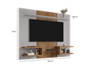 Ver imagem 4 de Painel Ripado para TV até 55 Polegadas 163,2CMX136CM Atlas Branco