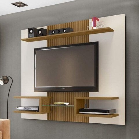 Painel Ripado para TV até 55 Polegadas 163,2CMX136CM Atlas Branco