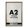 Moldura A2 Com Acetato 42x60 Quadros Poster Foto Quarto Sala Casa Parede Certificados Madeira Fundo  - 1