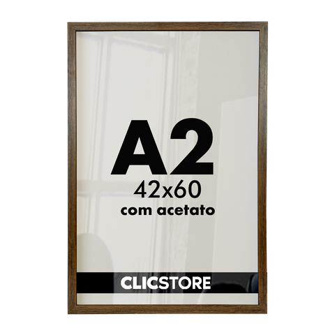 Moldura A2 Com Acetato 42x60 Quadros Poster Foto Quarto Sala Casa Parede Certificados Madeira Fundo