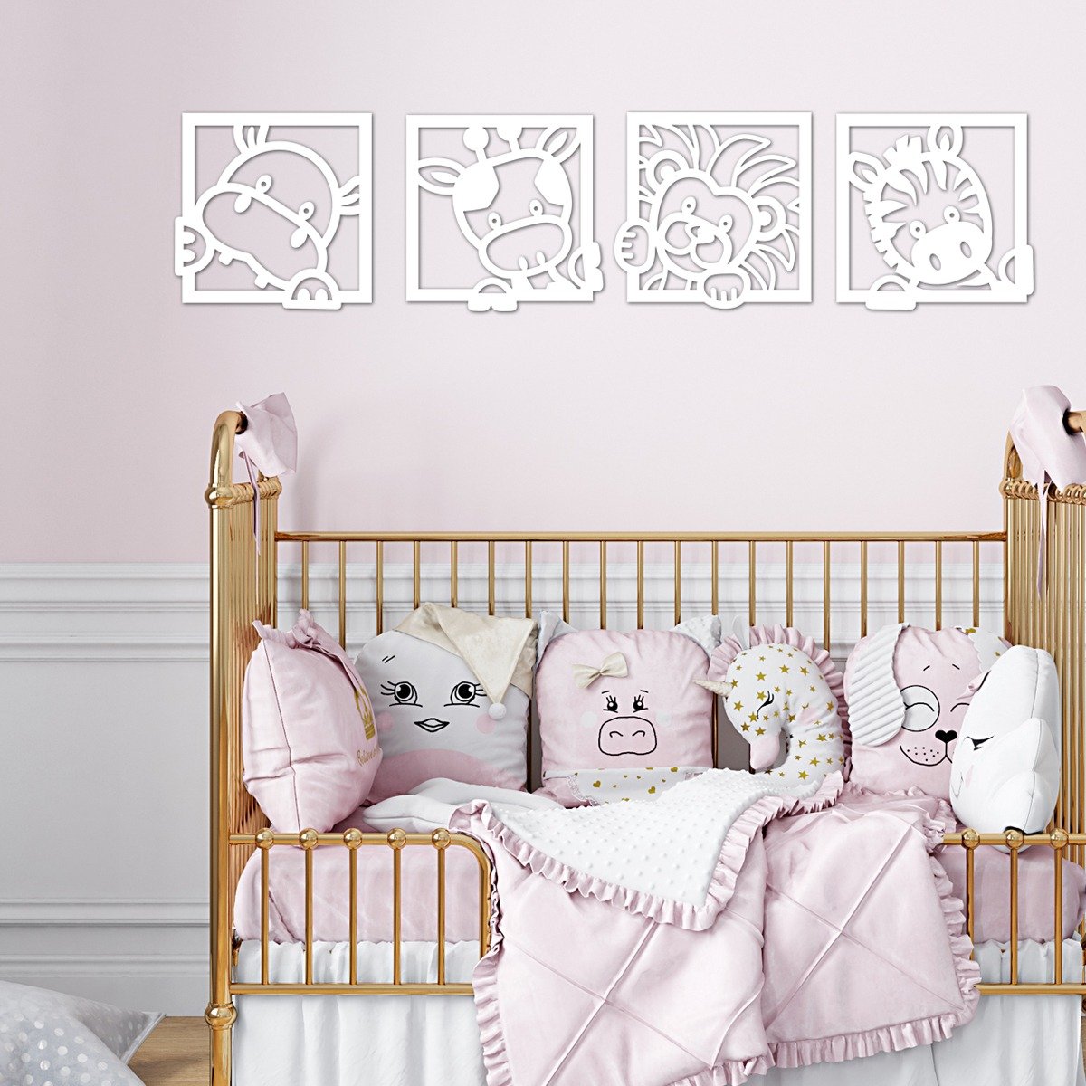 Quadro Decorativos Aplique Infantil Bichinhos Safari Baby - 3