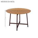 Ver imagem 2 de Conjunto Sala de Jantar 90cm Ilhabela 4 Cad Marrom C/ Preto