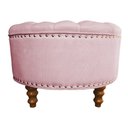 Ver imagem 3 de Puff Amora 70 Cm Suede Marrom Slk Decor Amara Rosa Claro