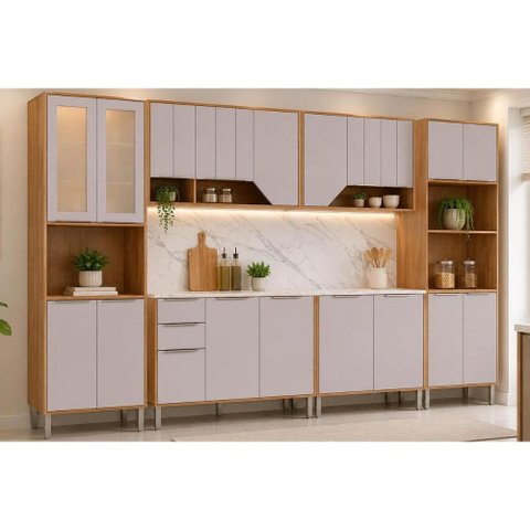 Kit Modulado 10 Peças Celeste C80 Cinamomo/Off White MGM