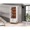 Ver imagem 1 de Cristaleira Lizz Branco/cedro - Casa D Móveis