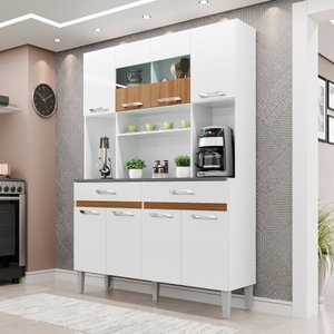 Armario De Cozinha 8 Portas 2 Gavetas Onix 