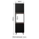 Ver imagem 3 de Torre-Quente Armário de Cozinha 60 cm 2 Portas Preto Reims Madesa
