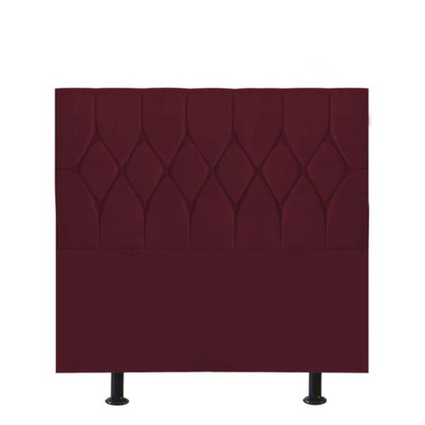 Cabeceira Estofada Cama Box Solteiro 100cm Istambul Corino Bordo- Mabe Magazine